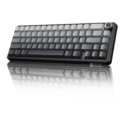 FREEWOLF ATTACK SHARK X66 Gasket Mount Wireless Mechanical Keyboard, Volume Knob, 60% Bluetooth/2.4GHz/Wired Gaming Keyboard, RGB Backlit, OEM Tri-Color PBT Keycaps, 66 Keys Hot-Swappable, Compatible With PC