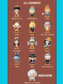 THE MONSTERS X One Piece Series Blind Box Collectible, Classic One Piece Anime Figure Display, Mystery Unboxing, Labubu Anime Figure Statue Blind Box, Birthday And Christmas Gift - Multicolor - View 2