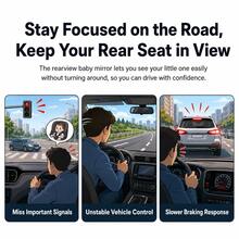 Car Rear Seat Observation Mirror, Helps Reduce Blind Spots, Compatible With Sedans And SUVs - A - View 4