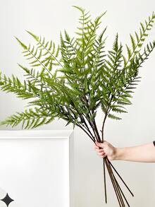 1/2/3 件装人造绿色植物枝条，90 厘米仿真叶片，适用于墙面、客厅、卧室、婚礼、派对装饰、桌面摆设。家居、桌面、厨房、婚礼、餐桌、中心装饰、办公室、花园、户外、房屋、庭院装饰，适合春、夏、秋、冬四季。 - 綠色 - 查看 1