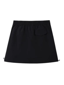 CAMEL CROWN Women's Quick Dry Anti-Exposure Skort, Casual High Waist Slim Fit Straight Mini Skirt For Petites - Phantom Black - View 2