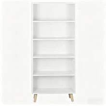 Bookshelf, Freestanding Storage Shelf, Standing Shelf, Kitchen Shelf, Storage Shelf (Shelf Only), 24 X 60 X 144 Cm - White - View 6