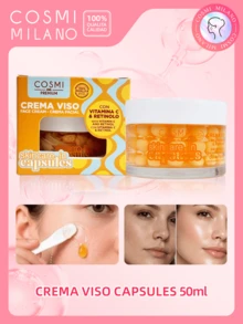 COSMI MILANO Face Cream 50ml Korean Style Capsules Encapsulated Active Ingredients Vitamin C And Retinol, Antioxidant, Smoothing And Illuminating Action For The Skin Fights Blemishes And Signs Of Skin Aging Daily Back To School: Daily Care - With Vitamin C and Retinol Anti-aging & Illuminating - View 5