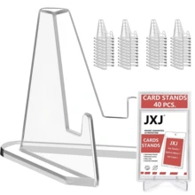 50pcs/25pcs/10pcs Multi-Purpose Transparent Display Stand, Thick Solid Backboard Triangular Stable Structure, Compact Size For Easy Placement, Suitable For Displaying Coins, Commemorative Coins, Trading Cards, Sports Cards And Other Cards - Multicolor - View 7