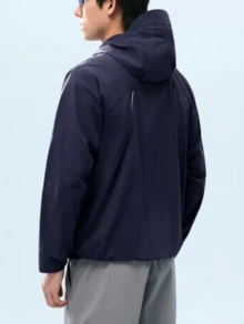 CAMEL CROWN 男士編織標準長度防曬襯衫，夏季 UPF 50+ 輕量防曬襯衫，男士 UV 防護涼感釣魚襯衫 - 墨藍 - 查看 2
