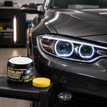 GKW Car Headlight Restoration Paste, Yellowing & Oxidation Removal Polishing Compound, Headlight Lens Scratch Repair & Cleaning Agent - 50g+Sponge - View 4