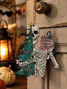 1pc Halloween Skull Hanging Ornament Gothic Style Christmas Pendant Decor Horror Skull Holiday Accessory Novel Holiday Decoration Home Decor Halloween Decoration Indoor Entryway Home Party Dark Season Atmosphere Hanging Ornament Car Hanging Decoration Gift - D - View 11