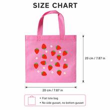 20 Pack Strawberry Party Favor Bags, 4 Designs 7.9 X 7.9 Inch Non-Woven Gift Tote Bags With Handles, Berry Sweet Bags For Birthday Party, Summer Party, Gift Wrapping - 20x20cm - View 3