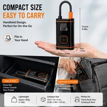 150PSI Portable Air Pump Tire Inflator Car Jump Starter With Tire Pressure Gauge And LED Display 3X Speed One-Touch Smart Wireless Air Pump - A - View 7