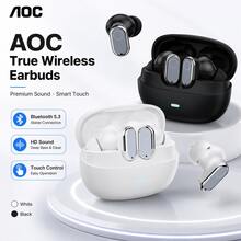 AOC ACT1531 True Wireless ANC Earbuds 1 Set, Peredam Kebisingan Aktif, Sinkronisasi Audio Latensi Rendah, Stereo Bass Dalam, Ringan dan Nyaman Dipakai, Cocok untuk Olahraga, Perjalanan, Kantor, dan Belajar, Kompatibel dengan Smartphone, Tablet, dan Laptop - View 2