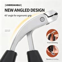 New Diagonal Design Large Opening Nail Clipper, 45° Ergonomic Toenail Clipper, Heavy Duty Stainless Steel Nail Clipper, Suitable For Elderly And Thick Hard Ingrown Nails - Multicolor - View 1