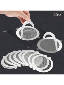 30/20/15/10/5/1 Pc Disposable Shower Drain Hair Catcher Set, Bathroom Sink Drain, Hair Filter Stopper, Bathtub Mesh Strainer Sticker - Multicolor - View 8