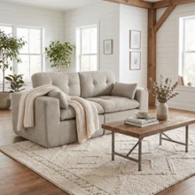 Goeurvant Modern Affordable Corner Sofa Modular Sofa Freely Combinable DIY 2 To 4 Seater Chenille Sofa Comfortable For Living Room Small Spaces,Light Grey - 淺灰色 - 查看 3