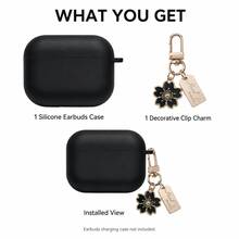 Minimalist Matte Transparent Soft Shell Earphone Protective Case, Compatible With AirPods 3rd Generation, Pro, Apple Wireless Bluetooth Earphones Protective Case 1/2 - Black - View 5