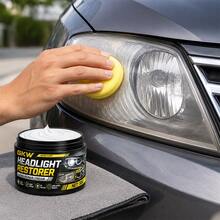 GKW Car Headlight Restoration Paste, Yellowing & Oxidation Removal Polishing Compound, Headlight Lens Scratch Repair & Cleaning Agent - 50g+Sponge - View 3