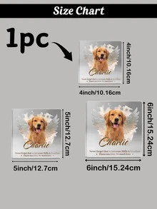 Custom Pet Memorial Acrylic Plaque, Personalized Dog And Cat Name And Date Commemorative Block, 1cm Thick Transparent Acrylic Photo Frame, Angelic Desktop Office Home Decor, Pet Owner Bereavement Mourning Gift Idea - Multicolor 2 - View 13