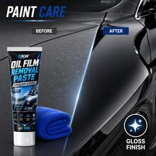Car Glass Oil Film Remover Paste, Powerful Windshield And Window Oil Film, Water Spot And Stain Cleaning Paste - 50ml+Towel - View 3