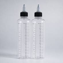 1pc 7.78oz Clear Plastic Dispensing Bottle With Scale Line And Screw Cap, Refillable Round Dispensing Bottle, Suitable For Liquid Ink, Paint, Art Crafts, Perfume Refillable Bottle, Travel Bottles - Multicolor - View 8
