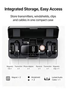 Mikrofon lavalier nirkabel mini, sempurna untuk wawancara, siaran langsung, vlog, dan perekaman video. Terhubung langsung ke ponsel atau kamera Anda melalui Bluetooth untuk pengurangan kebisingan dan DJI Mic 3. - View 2