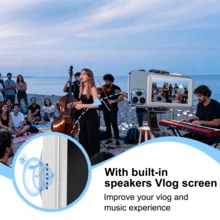 Magnetic Phone Vlog Selfie Monitor With High-Definition Screen Display - Rechargeable 36V Dual Power (Battery/USB), Compatible With IOS And Android Phones, With Remote Control, Wireless Rear Camera Monitor, Suitable For Live Streaming, Content Creation, Selfie, Video Recording, Tools, Cameras - T2 - View 8