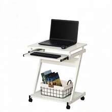 Mobile Computer Schreibtisch,Bürotisch,Eleganter Computer Schreibtisch(Nur Mit Bürotisch) - 白色 - 查看 5