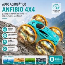 Remote-Controlled Amphibious Vehicle For Children: 2.4 GHz, 100-Meter Remote Control Range, Rechargeable Battery, Durable ABS Structure, Waterproof Design, Off-Road Tires, 35 Minutes Of Autonomy. - Royal Blue - View 7
