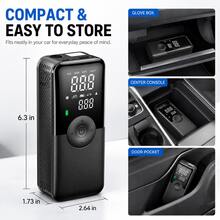 Carsun Portable Air Pump 150 PSI Dual Screen Wireless Digital Display Auto Shut-Off Hidden Storage Box LED Light SOS Red Light Car Accessories Women's Style - Dual-screen Digital Display Model - View 7