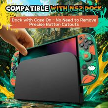 IINE Dockable Color Strike Protective Case Compatible With Switch 2 (2025), Hard PC Shell Cover, With Joystick Caps, Atomic Green, Lightweight Full Protection With Precise Cutouts - View 6