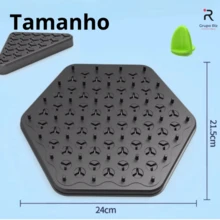 Jogo de Xadrez de Elástico Triângulo Jogo de Estratégia Brinquedo Geometria Cadeia Xadrez Puzzle Triângulo - Preto - Visão 6
