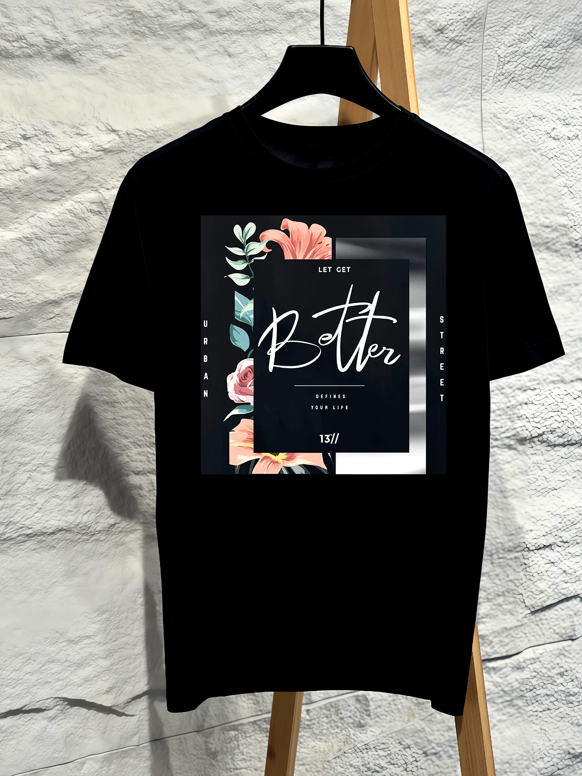 Vintage Oil Painting Flower Acta Non Verba Latin Graphic T‑Shirt Oversized Dark Academia Pure Cotton Plus Size Women Tee Fan Merch Short Sleeve 2026 - 黑色 - 查看 1