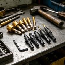 Set Mata Bor Countersink HSS 12 buah, 6mm-19mm, dengan Shank Hex 1/4", Penggantian Cepat, Kompatibel dengan Perkakas Listrik, untuk Membuat Chamfer pada Kayu, Plastik, dan Logam Lunak dalam Proyek Perakitan dan Pengolahan di Rumah - 6+6 mata bor - View 7