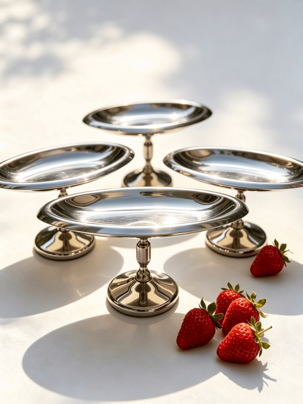 Stainless Steel Oval Fruit Boat, 17cm/6.69in, Yogurt Bowl, Pudding Dessert Cup, Ice Cream Goblet, Dessert Plate, Cake Tray, Suitable For Parties, Gatherings, Afternoon Tea, Bread And Pastry Cup, Sushi Plate, Suitable For Decoration And Display