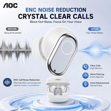 AOC ACT1531 True Wireless ANC Earbuds 1 Set, Peredam Kebisingan Aktif, Sinkronisasi Audio Latensi Rendah, Stereo Bass Dalam, Ringan dan Nyaman Dipakai, Cocok untuk Olahraga, Perjalanan, Kantor, dan Belajar, Kompatibel dengan Smartphone, Tablet, dan Laptop - View 11