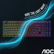 AOC GK116 104‑Key Mechanical Wired Gaming Keyboard, Adjustable RGB Backlight, USB Plug‑And‑Play Connection, Luminous Computer Peripheral, Suitable For Desktop, Notebook, Home Gaming, Office Work And Daily Typing - View 8