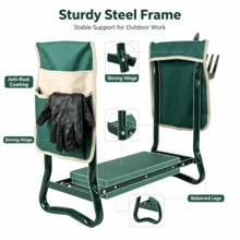 Knee Pads Tolls,Garden Kneeler And Seat Foldable Knee Protection Gardening Bench With Detachable Tool Bags Anti-Slip Soft Pad Multi-Purpose Garden Kneeling Chair For Weeding Planting - Garden Kneeling Pad - View 6