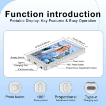 Magnetic Phone Vlog Selfie Monitor With High-Definition Screen Display - Rechargeable 36V Dual Power (Battery/USB), Compatible With IOS And Android Phones, With Remote Control, Wireless Rear Camera Monitor, Suitable For Live Streaming, Content Creation, Selfie, Video Recording, Etc. Tools, Cameras - T2 - View 6