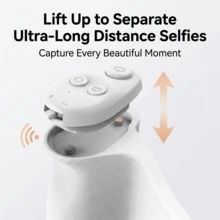 Soporte Magnético para Cámara de Teléfono para iOS/Android, con Control Remoto Inalámbrico Desmontable, Compatible con Cámara Nativa, Diseño Ergonómico Cómodo, Batería Recargable Integrada de 55mAh - Ver 3