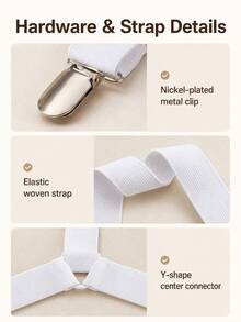 Practical Household Nylon Triangular Bed Sheet Clips, Nickel-Plated Rust-Proof Clips, Adjustable Elastic Buckle, Three-Way Cross Fixing, Prevent Bed Sheet Slipping And Wrinkling, Firmly Fix Bed Sheets, Suitable For Mattresses, RV Beds, Sofa Covers, Ironing Boards, All-Season Use - Multicolor - View 4