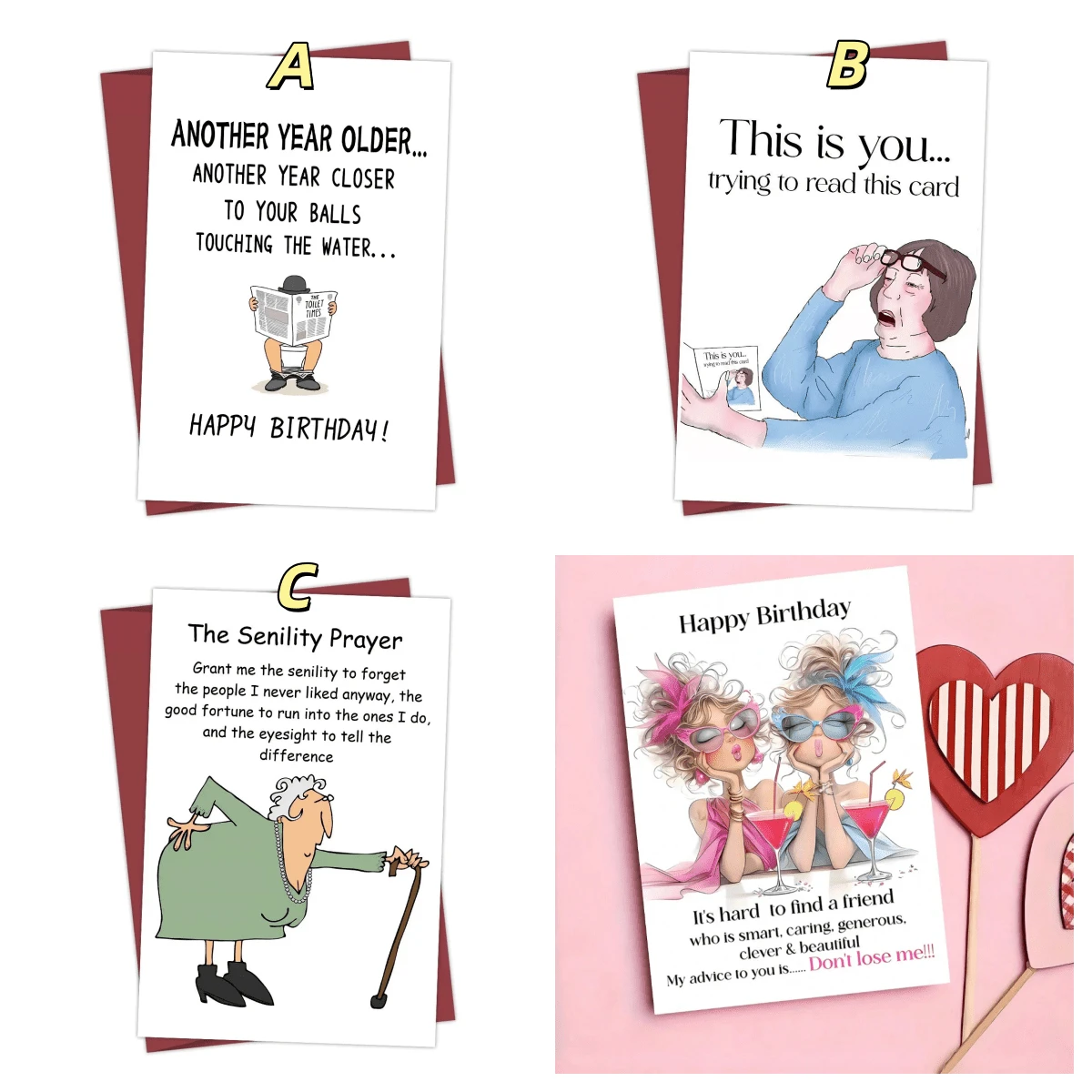 1pc Women's Birthday Party Gift Card, Encouragement & Affirmation Card, Essential For Best Friends, Back To School Season - Multiple Styles - View 1