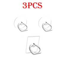 6pcs/5pcs/4pcs/3pcs/2pcs Dudukan Ponsel Transparan Kartun Lipat dengan Cincin Penahan, Bentuk Hewan, Bulat, Bunga - beraneka warna - View 36