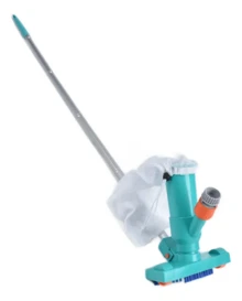 Pool Vacuum Set With Telescopic Pole, Suction Base, Water Inlet Adapter, Pole Connection Handle, White Suction Net Bag, Suitable For Pools - A - View 2