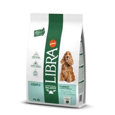 Libra Adult Light con Pavo y Cereales Integrales - Pienso para Perros Light