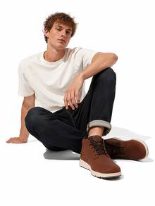 Timberland New Outdoor Hiking Sports Shoes Mid-Top Work Boots Anti-Slip Waterproof Breathable Retro Casual Shoes - Brown - View 3