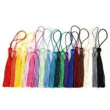 20/50/100pcs 13cm/5inch Gold Small Tassels With Rings, Suitable For Bookmarks, Jewelry Making, DIY Projects - 13cm Gold - View 8