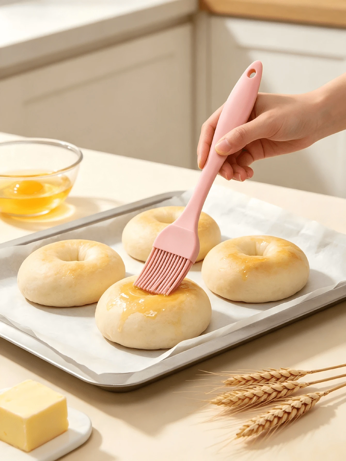 1/2/4pcs Silicone Basting Brush, Heat Resistant Pastry Oil Brush, Dishwasher BBQ Grill Sauce Brush For Baking, Cooking, Grilling, Kitchen Gadgets - Multicolor - View 1