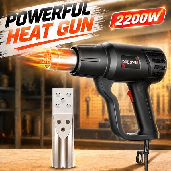 Heat Gun Kit, Dual‑Temperature Hot Air Tool With Fast Heating, For Paint Removal, Shrink Wrapping, Adhesive Softening, Plastic Bending, And DIY Projects, Ideal Gift For Handymen And Home Repair Enthusiasts
