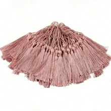 20/50/100pcs 13cm/5in Silky Thread Tassel Bookmarks With 2in Rope Loop And Small Chinese Knot, Suitable For Jewelry Making, Souvenirs, Bookmarks, DIY Craft Accessories - 13cm Lotus Root Starch - View 1