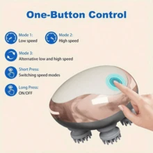 SOKANY Electric Scalp Massager, Type-C Interface, 500mAh Battery, 3 Speeds, One-Button Switch, ABS Body With 4 Detachable Silicone Claws, Suitable For Head, Neck, Arms And Legs, Holiday Relaxation Gifts - Multicolor - View 3