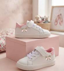 Tenis Blancos Infantiles Personalizados con Diseño DTF | Calzado Casual Deportivo para Niñas y Niños | Suela Antideslizante, Material Ligero, Cómodo y Transpirable | Ideal para Escuela, Pase - Rosa - Ver 8