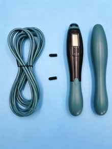 Tali Lompat Nirkabel dengan Bola Pemberat, Tali Lompat Kebugaran Portabel untuk di Rumah, Latihan Pelangsingan Unisex - Dark Green - View 13